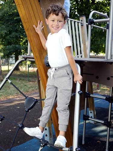 Resinta 3 Pack Toddler Boy Sweatpants Cotton Boys Athletic Joggers Pants Kids Sweats Pants with Pocket Workout Clothes - Image 6