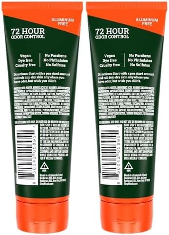Mando Whole Body Deodorant For Men - Invisible Cream - 72 Hour Odor Control - Aluminum Free, Baking Soda Free, Skin Safe - 3 Ounce Tube (Pack of 2) - Clover Woods - Image 3