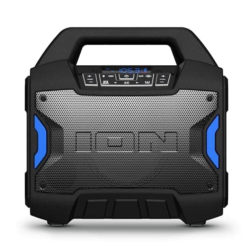 ION Tailgater Boom - Outdoor Portable Bluetooth Speaker with Mic in, FM Radio, USB Port, Battery, IPX5 Water-Resistant, Wireless Stereo-Link, App, 60W - Image 1
