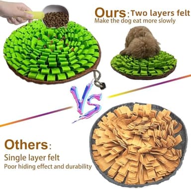 Pet Snuffle Mat for Dogs,Interactive Feed Puzzle for Boredom,Encourages Natural Foraging Skills for Cats Rabbits Dogs Bowl, Dog Treat Dispenser Indoor Outdoor Stress Relief,Travel Portable and Compact - Image 6