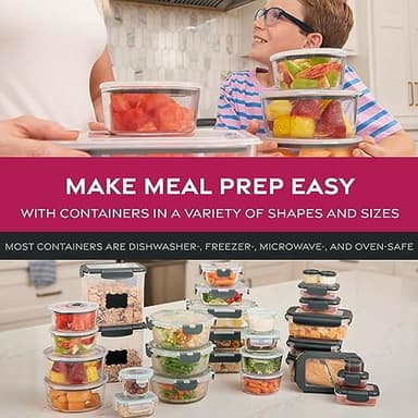 FineDine 24 Piece Glass Storage Containers with Lids - Leak Proof, Dishwasher Safe Glass Food Storage Containers for Meal Prep or Leftovers, Teal - Image 3