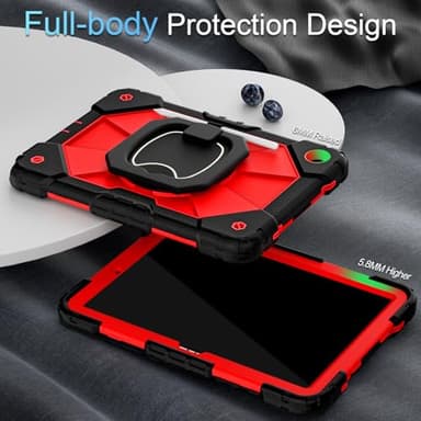 Auizotl Case for Galaxy Tab A9 Plus Case 11 Inch with Screen Protector/Rotating Stand/Pen Holder,Military Grade Shockproof Cover for Samsung Galaxy A9+/A9 Plus Tablet Case (SM-X210/X216/X218) - Image 4