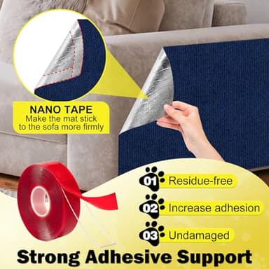 ENONCI 78.7"x15.8" Large Couch Protector from Cat Claws,Anti Scratch Furniture Protector for Cats Corner Wall Scratcher,Replacement for Cat Tree Post Shelves - Image 6