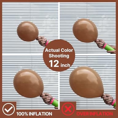 PartyWoo Coffee Brown Balloons, 120 pcs Boho Brown Balloons Different Sizes Pack of 18 Inch 12 Inch 10 Inch 5 Inch Brown Balloons for Balloon Garland or Balloon Arch as Party Decorations, Brown-F09 - Image 4