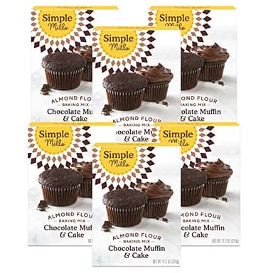 Simple Mills Almond Flour Baking Mix, Chocolate Muffin & Cake Mix - Gluten Free, Plant Based, Paleo Friendly, 11.2 Ounce (Pack of 6) - Image 1