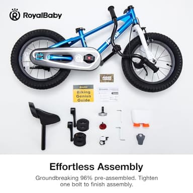 RoyalBaby EZ Toddlers Kids Bike, 14 Inch Wheel Bicycle with Quick Release Crank for Beginners Boys Girls Ages 3-5 Years, Easy Learn Biking, Royal Blue - Image 5