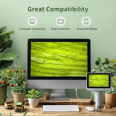 BEAVERLAB Finder Digital Microscope with 4 Inch Screen, 1080P HD 1600X Kids Portable Handheld Microscope with 8G Card for Scientific Experiment - Image 5