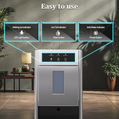 Zyerch Nugget Ice Maker, 44Lbs/24H Countertop Ice Makers, Self-Cleaning Ice Machine with 4.4 Lbs Basket, Auto Water Refill, Chewable Pebble Ice Maker for Home Kitchen Party - Image 4