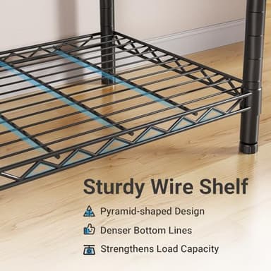VIPEK R2 Mini Rolling Clothes Rack Heavy Duty Clothing Rack for Hanging Clothes Adjustable Portable Closet Metal Clothes Racks with Wheels Double Rods Side Hooks, Freestanding Garment Rack, Black - Image 7