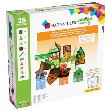 MAGNA-TILES Jungle Animals 25-Piece Magnetic Construction Set, The ORIGINAL Magnetic Building Brand - Image 2