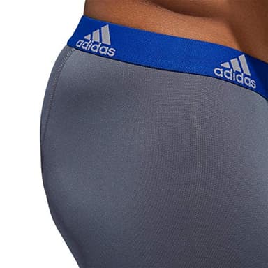 adidas Microfiber Boxer Briefs Underwear Pack for Men, Onix Grey/Black/Collegiate Royal Blue/Performance, Small - Image 8