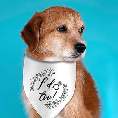 I Do Too Wedding Engagement Dog Bandana Pet Bandanas Accessories for Dog Lovers Pet Scarf Bridal Shower Gift - Image 3