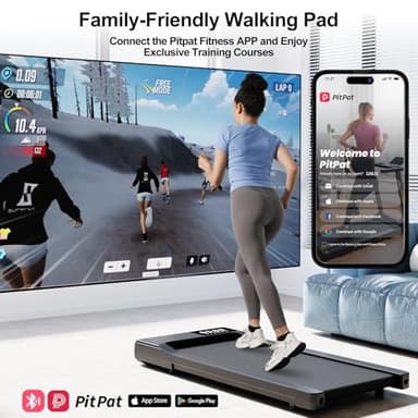 DeerRun 2025 Upgrade Walking Pad, Smart Under Desk Treadmill for Home Office, No-Assembly Treadmills with APP and Remote Control, LED Display, 2.5 HP Quiet Walking Jogging Machine, 300 lbs Capacity - Image 2