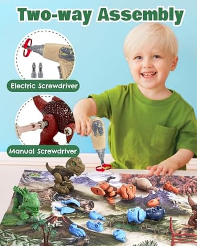 6 Pack Kids Toy Stem Dinosaur Toys, Kids Take Apart Construction Building Toys Learning Educational Dino Kit Play Set Party Christmas Birthday Gifts for Toddler Boys Girls Age 3 4 5 6 7 8 + Year Old - Image 3