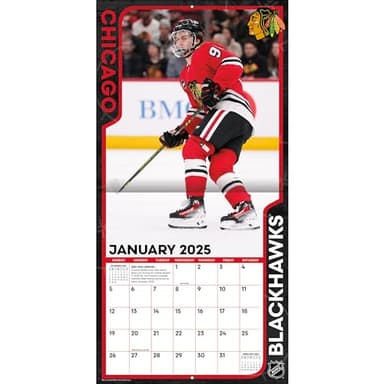 TURNER SPORTS Chicago Blackhawks Connor Bedard 2025 12x12 Player Wall Calendar (25998012239) - Image 4