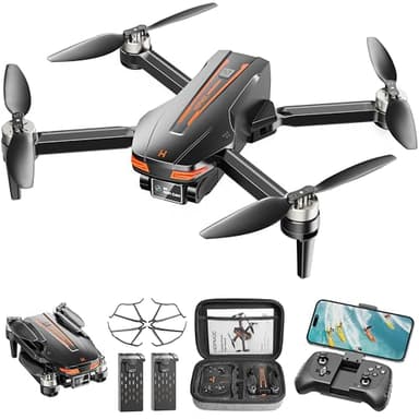 HOFMOC Drones with Camera 4K for Adults Kids, Brushless Motor Mini Drone, Foldable FPV RC Drone with Propeller Guards, One Key Take Off/Land, Gravity/Voice Control, Anti-Lost Alarm, Gift for Men, Boys - Image 1
