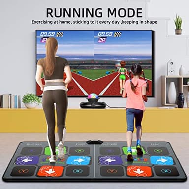 FWFX Dance Mat for TV Games - Wireless Musical Electronic Dance Pad for Kids & Adults, 2-Player Indoor Active Exercise Game for Family Parties, Birthday for Boys and Girls - Image 6