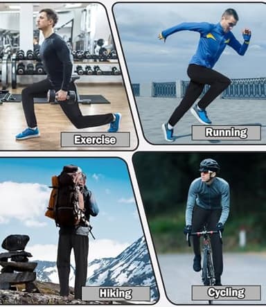 lomsoe 3 Pack Mens Athletic Pants with Zip Pockets Lightweight Sweatpants for Men Joggers Pants Quick Dry Workout Sweat Pants Black,Black,Black - Image 6