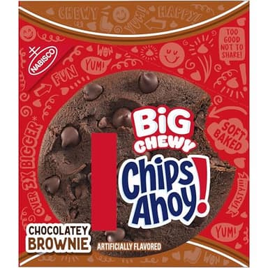CHIPS AHOY! Big Chewy Chocolate Chip Cookies, Chocolatey Brownie, 14 Snack Packs (1 Cookie Per Pack) - Image 14