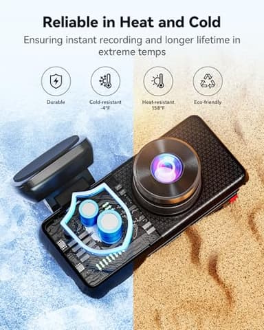REDTIGER F17 Elite 4K 3 Channel Dash Cam, STARVIS 2 IMX678 & IMX675, 128GB Card, Full Night Color, 4K+2.5K+1080P Front and Rear Inside, Touch Screen, Voice Control, 5GHz WiFi 6, GPS, HDR, Parking Mode - Image 8