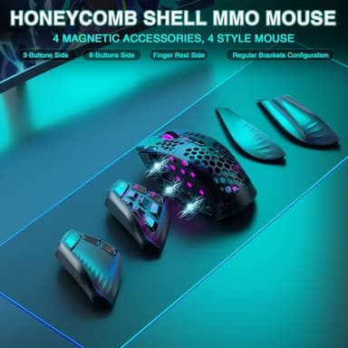 SOLAKAKA SM809 Gaming Mouse for MMO,24000 DPI,16 Programmable,RGB PC Gaming Mice - Image 7