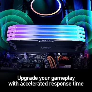 Lexar 32GB (2x16GB) ARES RGB DDR4 RAM 3600MT/s CL18 1.35V Desktop Memory, Compatible with Intel XMP 2.0 and AMD Ryzen, Black (LD4BU016G-R3600GDLA) - Image 5