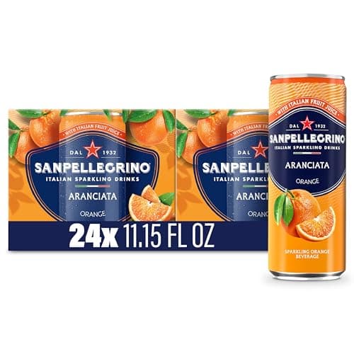 Sanpellegrino Italian Sparkling Drink Aranciata, Sparkling Orange Beverage, 24 Pack Of Cans - Image 1