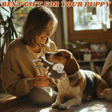 CneeeeeB Squeaky Durable Dog Toy Large Breed, Tug of War Dog Interactive Toy, Stuffed Plush Puppy Toy with Crinkle Paper for Small, Middle, and Big Dogs Monkey,Orangutan Shape - Image 6
