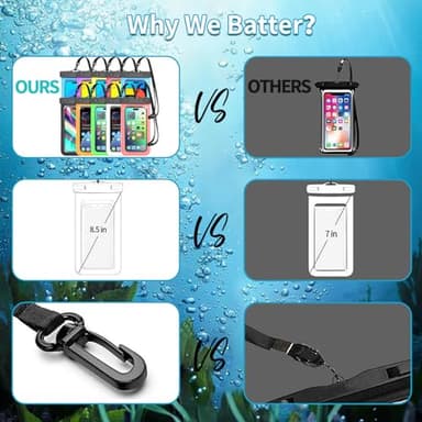 Up to 8.3" 12 Pack Multicolor Universal Waterproof Phone Pouch, Large Phone Waterproof Case Dry Bag, Protection Level: IP68, Outdoor Sports for Apple iPhone,Samsung,and More, Multicolor 12 Pack - Image 3
