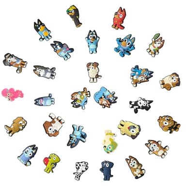 30PCS Cute Cartoon Dog Shoe Charms for Croc, Slides - Waterproof, Fade-Resistant PVC DIY Decorations for Girls, Boys, Teens - Fun Animal Accessories - Image 2