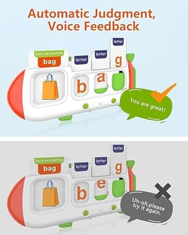 ZIKAQUQI Spelling&Talking Flash Cards for Toddlers 3-8 Years Old - Speech Therapy with 107 Sight Words - Sensory Toys for Kids with Autism, Montessori Learning Toys, Ideal Gifts for Boys&Girls - Image 2