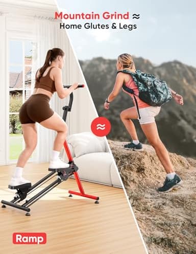 YOLEO Steppers for Exercise at Home,Adjustable Stair Stepper with 3 Workout Modes,Folding Cardio Stair Master with Adjustable Handlebar&Oversized Pedal,90% Pre-Assembled Stair Climber (Red-Black) - Image 5