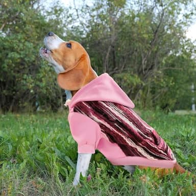 PUPTECK Dog Hoodie Puppy Sweatshirt Warm Dog Sweater Winter Clothes Cold Weather Coats for Small Medium Large Dogs, Pink Mexican Style, S - Image 7