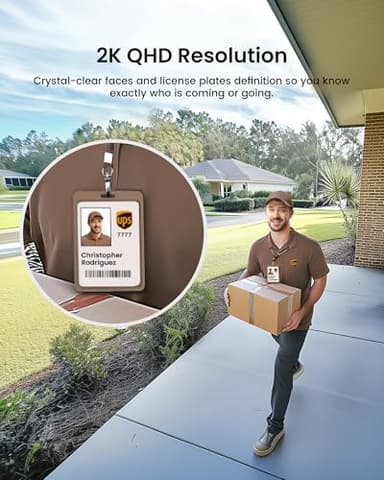AOSU Solar Security Cameras Wireless Outdoor, 2Mins DIY Installation, No Subscription Cameras for Home Security System, Local Storage, 2K Color Night Vision for Surveillance, 2.4&5ghz WiFi, 4 Cam-kit - Image 8