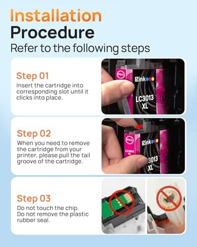 E-Z Ink Compatible Ink Cartridge Replacement for Brother LC3013 LC3011 LC 3013 LC3013XL to Use with Brother MFC-J491DW MFC-J497DW MFC-J690DW MFC-J895DW (Black Cyan Magenta Yellow 8 Pack) - Image 6