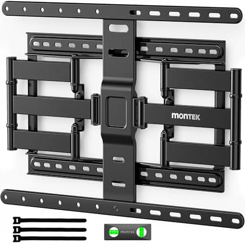 monTEK Ultra Slim TV Wall Mount for 43-90 Inch TVs | 1.1" Thin Low Profile Full Motion Bracket | Dual Swivel Articulating Arms with Tilt | Max VESA 600x400mm | Holds 132lbs | Fits 16"/18" Studs - Image 1