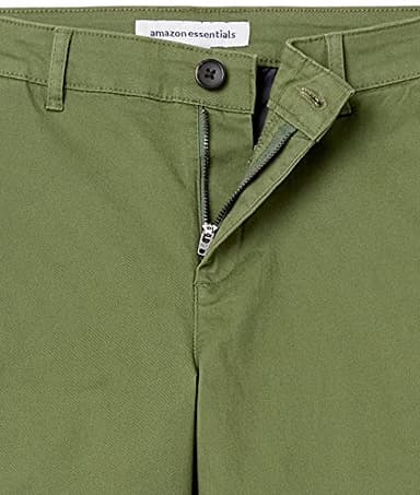 Amazon Essentials Women's Mid-Rise Slim-Fit 5 Inch Inseam Khaki Short (Available in Straight and Curvy Fits), Olive, 18 - Image 5