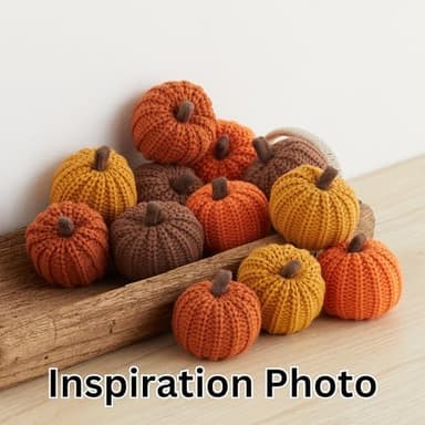 Your Heart's Content MINI Knit Pumpkins Set of 5, Fall Favorite, Gifts for Women, Autumn Bowl fillers Fall Farmhouse Tier Tray Decor, Decorative Pumpkins for Friend (Autumn Set - Image 5