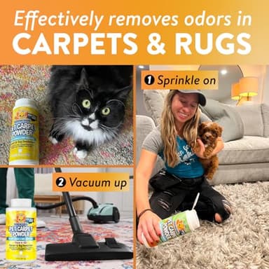 Bodhi Dog Natural Carpet Deodorizer Powder - Dry Pet Smell Eliminator & Urine Odor Remover - Loosens Fur & Dirt - Plant-Based Room Freshener for Vacuuming Home - Fresh Laundry (Pack of 1) - Image 6
