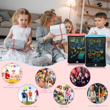 EooCoo Toddler Toys, LCD Writing Tablet for Kids 2 Pack, Drawing Pad for Kids, Toddler Travel Essentials, No Mess Coloring Books, Road Trip Activities, Age 3-5 Boys Girls Gifts - 8.5 Inch - Image 9