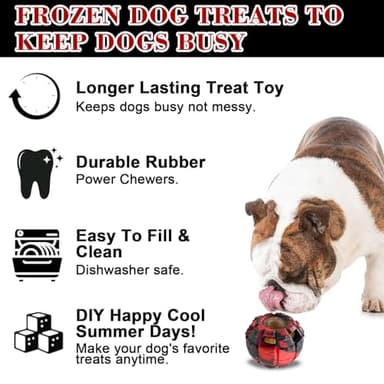 Yipetor Dog Toy, Frozen Dog Treats to Keep Dogs Busy, Interactive Treat Dispensing Dog Toy Puzzle, Interactive Chew Toys for Puppy Small Medium Dog, Power Chewer, Durable Rubber-Easy to Clean(Small) - Image 2