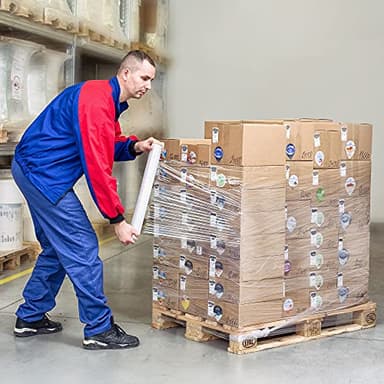 NEXCOVER 18 Inch Stretch Wrap - 1200 Feet | 60 Gauge, 2 Roll Clear Plastic Self-adhering Stretch Wrap Film for Pallet Wrap, Thick and Durable Packing Moving Supplies Heavy Duty Shrink Film. - Image 5