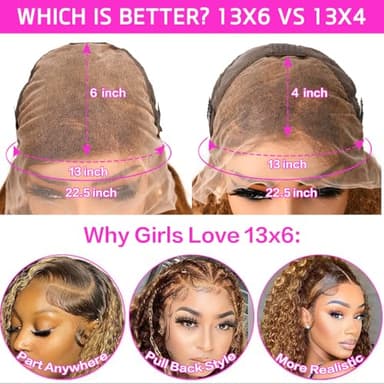 abbildung 30inch Highlight Ombre Lace Front Wig Human Hair 13x6 HD Honey Blonde 4/27 Deep Wave Lace Frontal Wigs Glueless Wigs Human Hair - Image 5