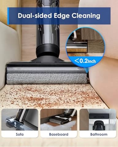 Tineco Floor ONE Switch S6 Cordless Wet Dry Vacuum Cleaner, Smart Floor Cleaner Mop, 5-in-1 Multi-Function Stick Vacuum FlashDry Self-Cleaning Dual-Edge Cleaning, Whole-House Cleaning - Image 4