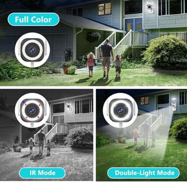 GUOANVISION 5G Outdoor/Indoor Security Camera,3MP Baby Monitor Cameras for Bedroom/Elder/Dog/Pet Camera,IP66 Waterproof,Night Vision, Motion Detection, Alarm Siren, Two-Way Talk, SD/Cloud -2Pack - Image 4