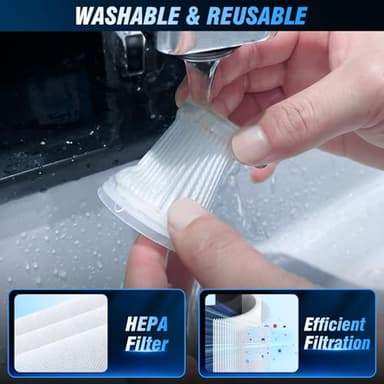 IHE Car Vacuum Cleaner, 15000Pa Handheld Cordless Rechargeable Wet & Dry Vacuum, 120W High Power for Car, Pet, Home, Office Cleaning, Washable HEPA Filter, Multi-Nozzles 01 - Image 7