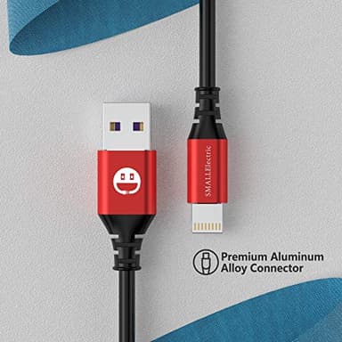 1ft iPhone Charger Short Lightning Cable, 3-Pack MFi-Certified iPhone Charger Cable 1 Foot Charging Cord for iPhone 12 11 Pro X XS Max XR/8 Plus/7 Plus/6/6s Plus/5s /5c/iPad Mini Air(red) - Image 4