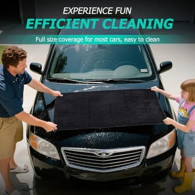 Microfiber Towels For Cars 2-Pack Car Drying Towel 1300 Gsm Ultra-Large Soft Microfiber 35" x 27.5" & 19.7" x 11.8" Towels Are Great For Car And Home Cleanups No Streaks, Scratches Or Water Spots - Image 6