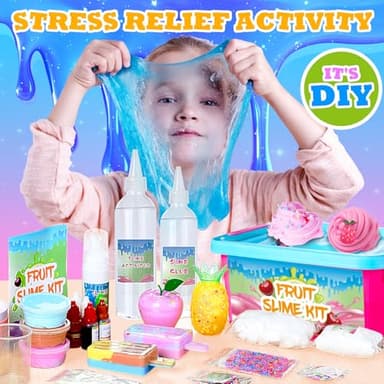 Glimmer Crunchy & Foam Slime Making Kit for Girls - Jelly Cubes & Glowing Slime, Stress Relief Toys for Kids 6-12, Classroom Rewards & Party Supplies - Image 3