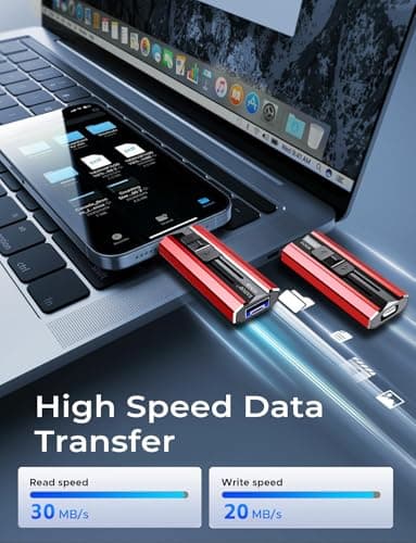 EATOP 512GB Flash Drive Intended for iPhone iPad Android and Computers, 4 in 1 Photo Stick for Phone Memory Storage Easily Backup Photos Videos, Plug and Play, No Application Required (Red) - Image 2